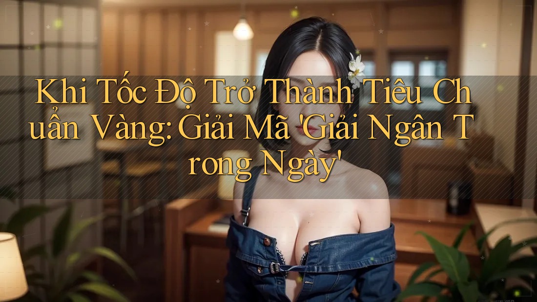 Khi Tốc Độ Trở Thành Tiêu Chuẩn Vàng: Giải Mã 'Giải Ngân Trong Ngày' Khi Tốc Độ Trở Thành Tiêu Chuẩn Vàng: Giải Mã 'Giải Ngân Trong Ngày'